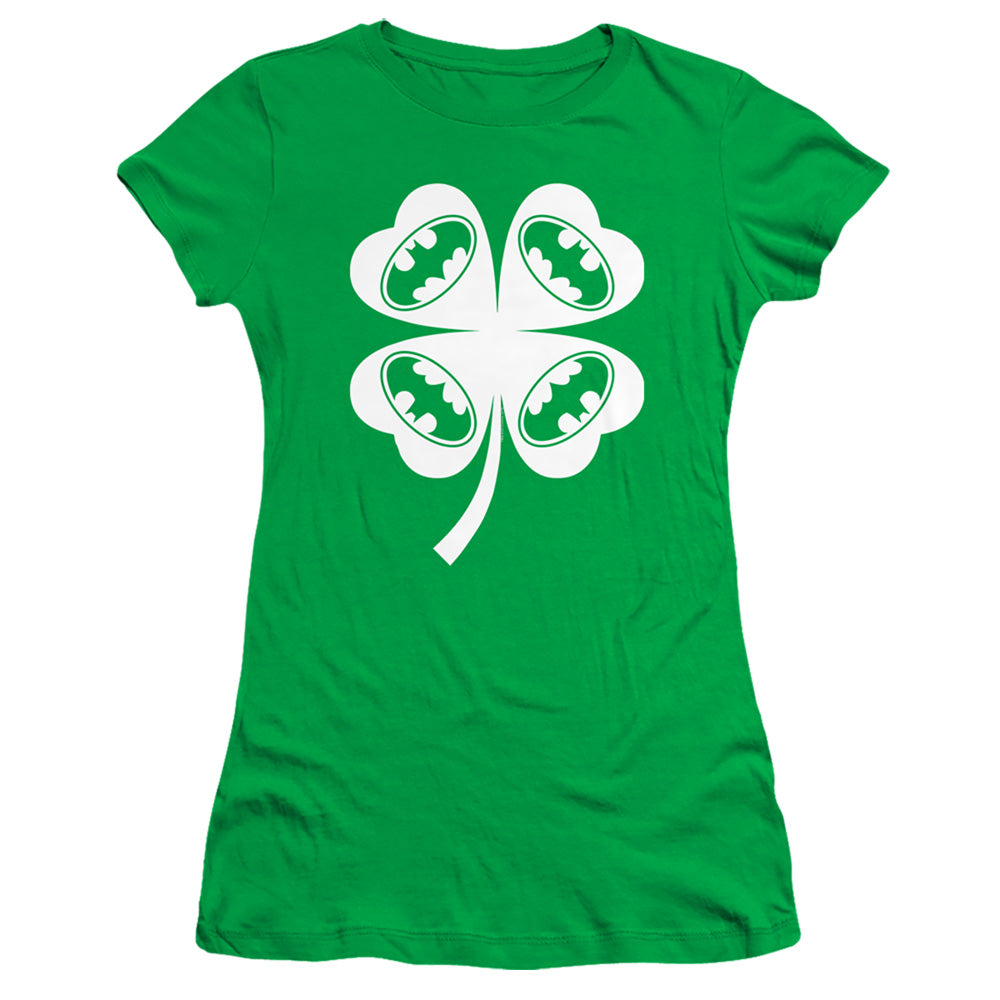 Batman Bat Clover Licensed Women's T-Shirt Juniors MD-LG