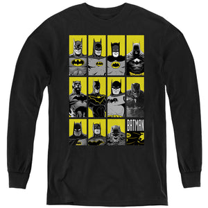 AN OFFCIALLY LICENSED BATMAN 80 YEARS BATMEN YOUTH LONG SLEEVE T-SHIRT BLACK
