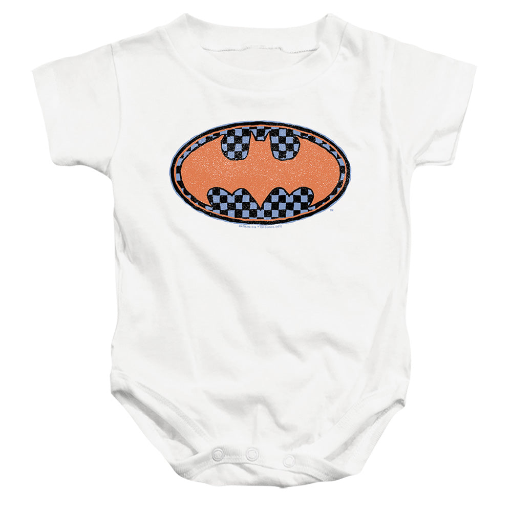 AN OFFCIALLY LICENSED BATMAN BAT VICE BABY BODYSUIT WHITE