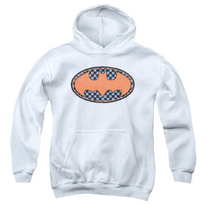 AN OFFCIALLY LICENSED BATMAN BAT VICE YOUTH HOODIE WHITE