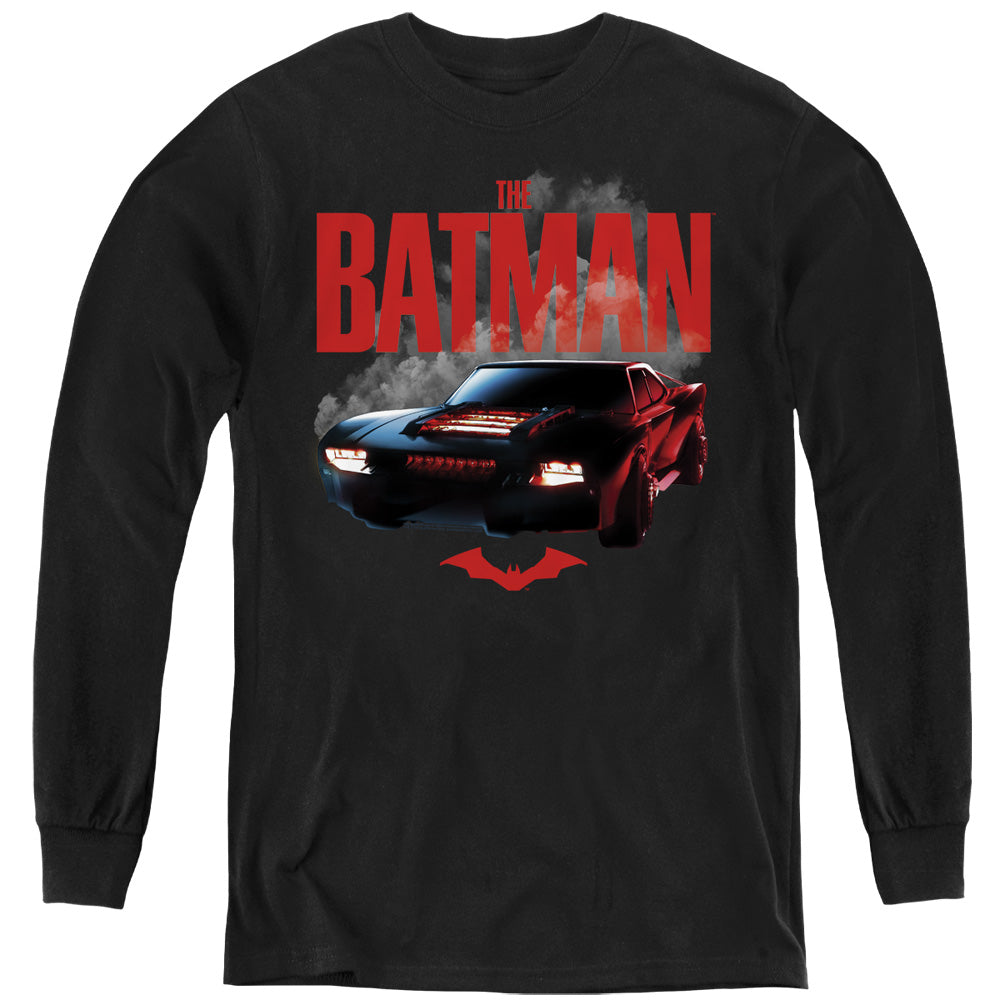 The Batman (2022) Batmobile Licensed Youth Long Sleeve T-Shirt (Ages 8-12) SM-XL