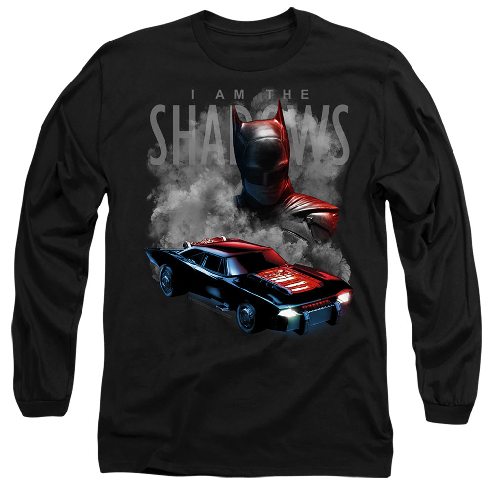 The Batman (2022) Batman And Batmobile Licensed Adult Unisex Long Sleeve T-Shirt