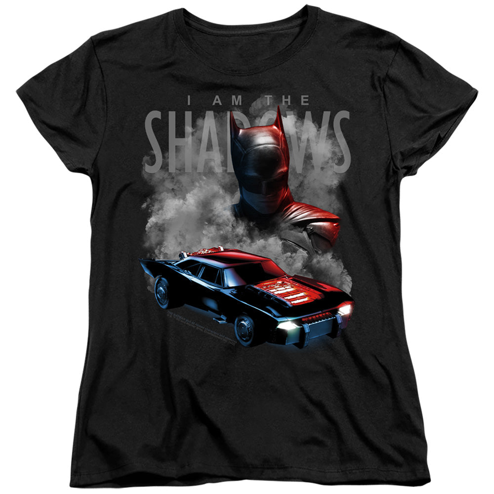 The Batman (2022) Batman And Batmobile Licensed Women's T-Shirt Regular Fit
