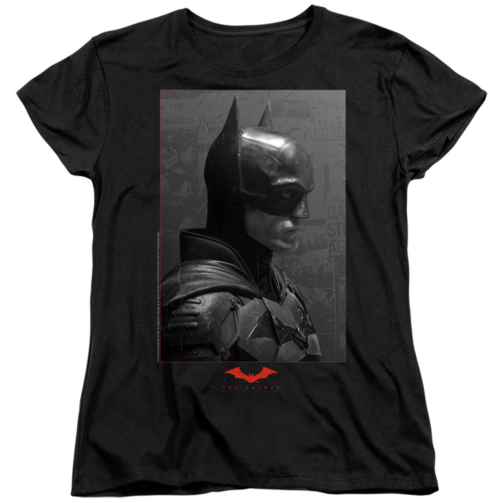 The Batman (2022) Worn Portrait Licensed Women's T-Shirt Regular Fit SM-2X