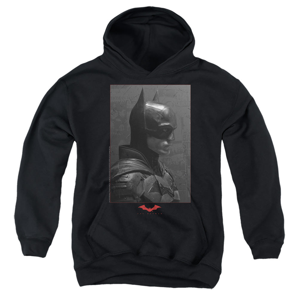 The Batman (2022) Worn Portrait Licensed Youth Hoodie (Ages 8-12) SM-XL