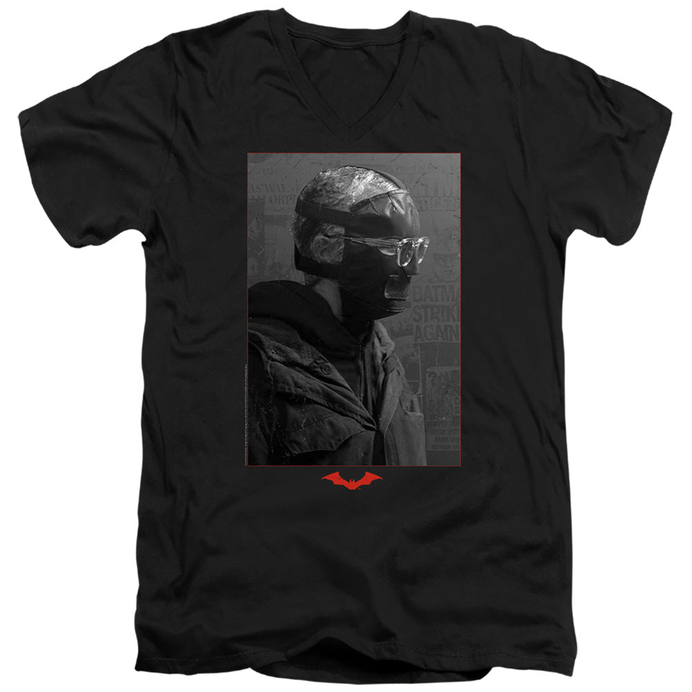 The Batman (2022) Riddler Worn Portrait Licensed Adult Unisex T-Shirt V-Neck Tee