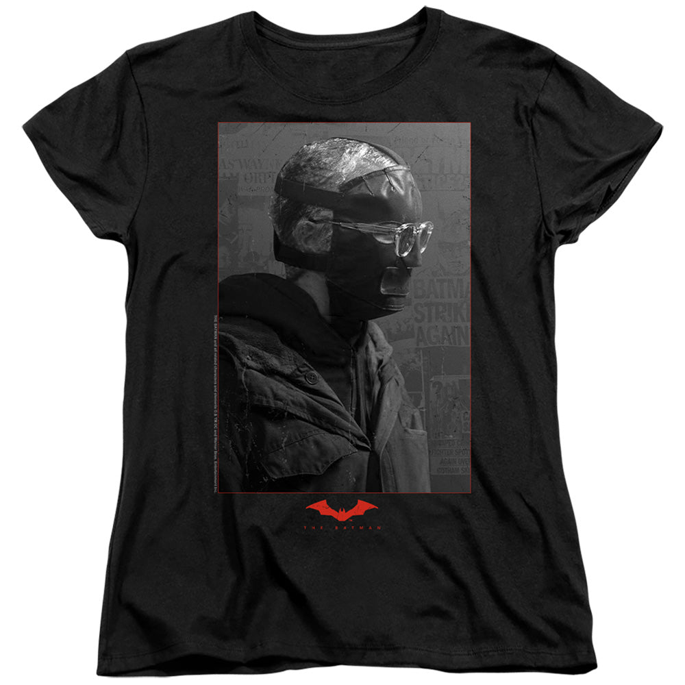 The Batman (2022) Riddler Worn Portrait Licensed Women's T-Shirt Regular Fit