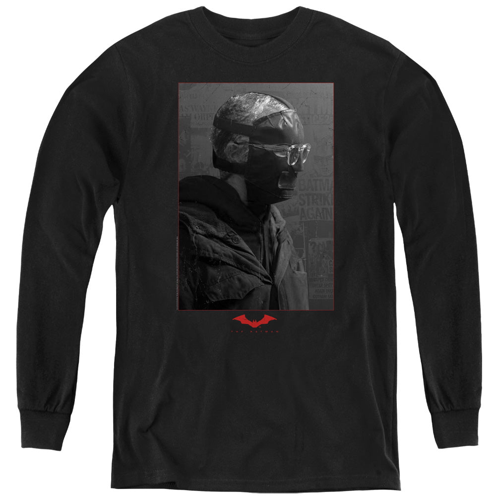 The Batman (2022) Riddler Worn Portrait Licensed Youth Long Sleeve T-Shirt (A...