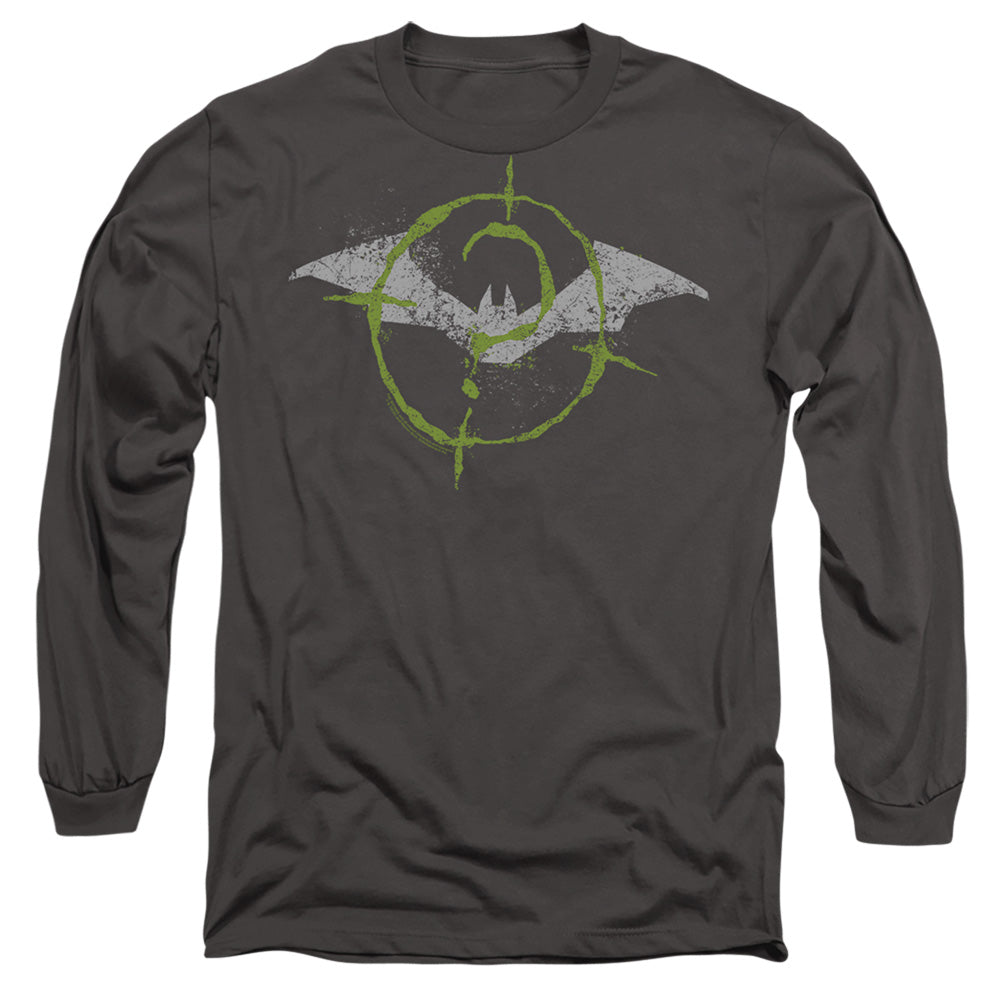 The Batman (2022) Scribbles Bat Logo Licensed Adult Unisex Long Sleeve T-Shirt