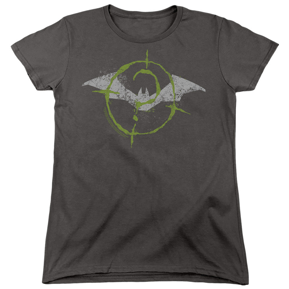 The Batman (2022) Scribbles Bat Logo Licensed Women's T-Shirt Regular Fit SM-2X
