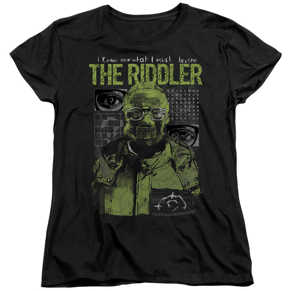 The Batman (2022) Riddler Illustration Licensed Women's T-Shirt Regular Fit