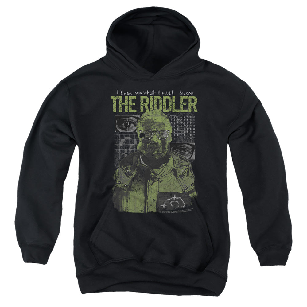 The Batman (2022) Riddler Illustration Licensed Youth Hoodie (Ages 8-12) SM-XL