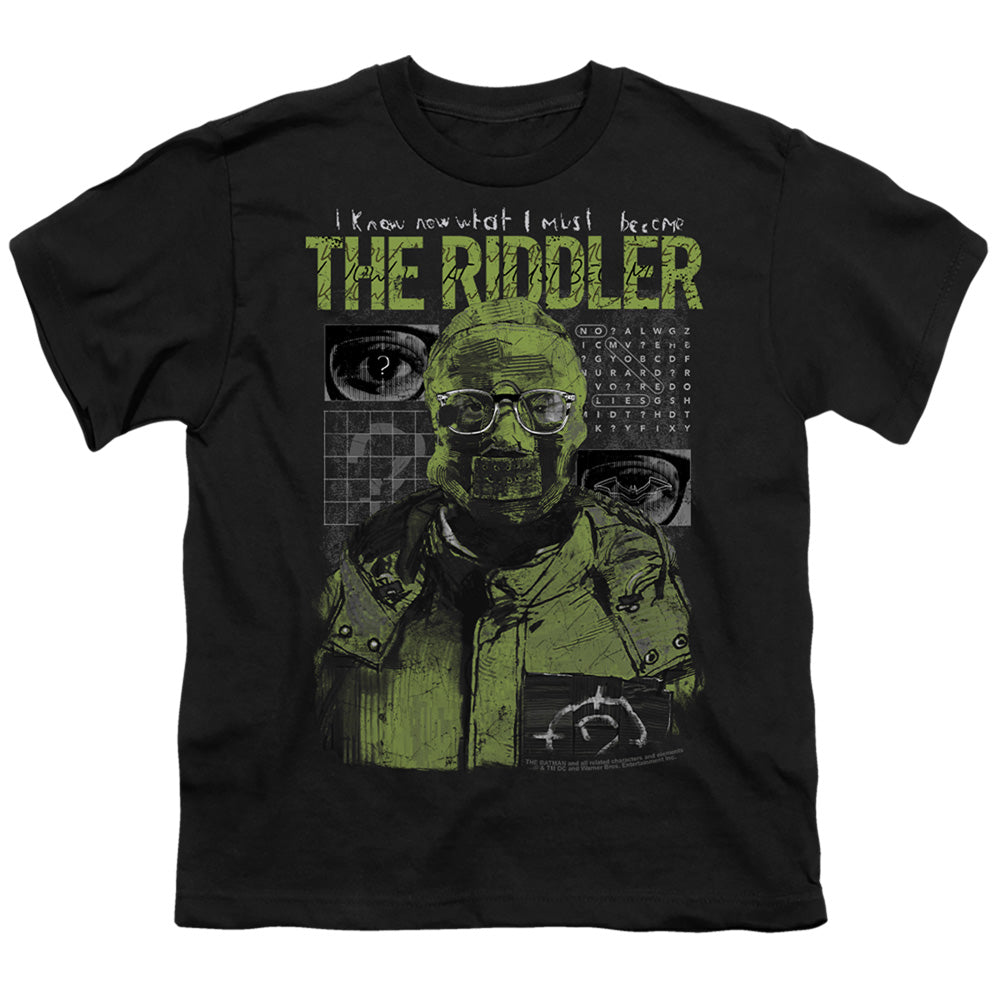 The Batman (2022) Riddler Illustration Licensed Kid's T-Shirt (Ages 4-7) SM-XL