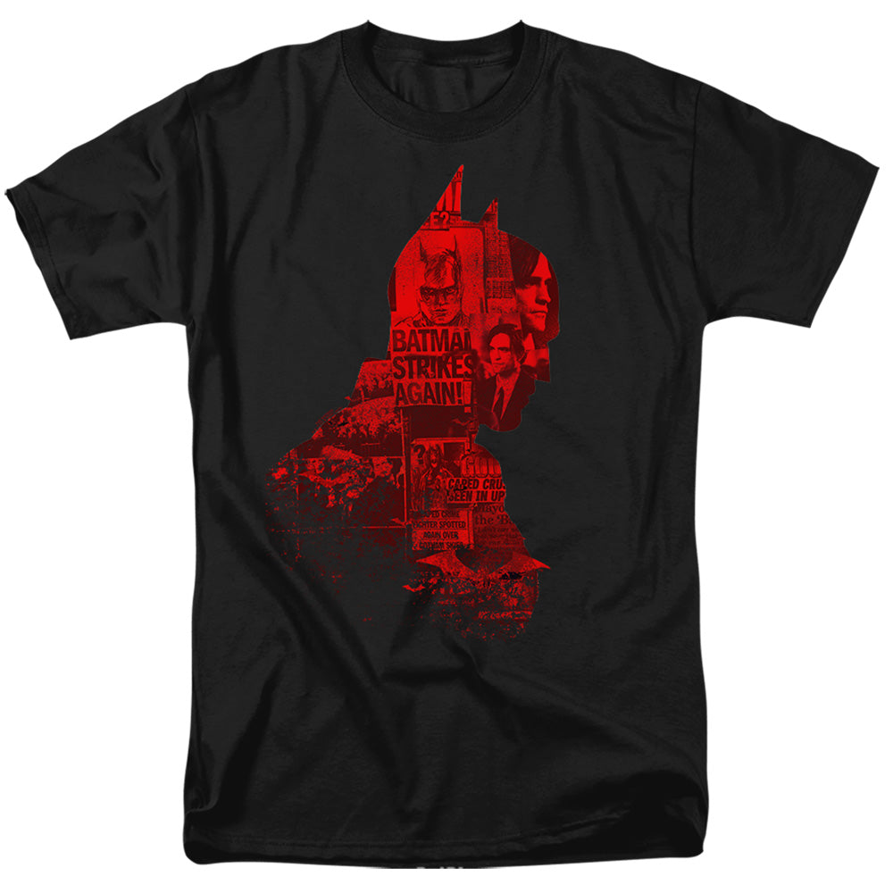 The Batman (2022) News Silhouette Licensed Adult Unisex T-Shirt Regular Fit Tee