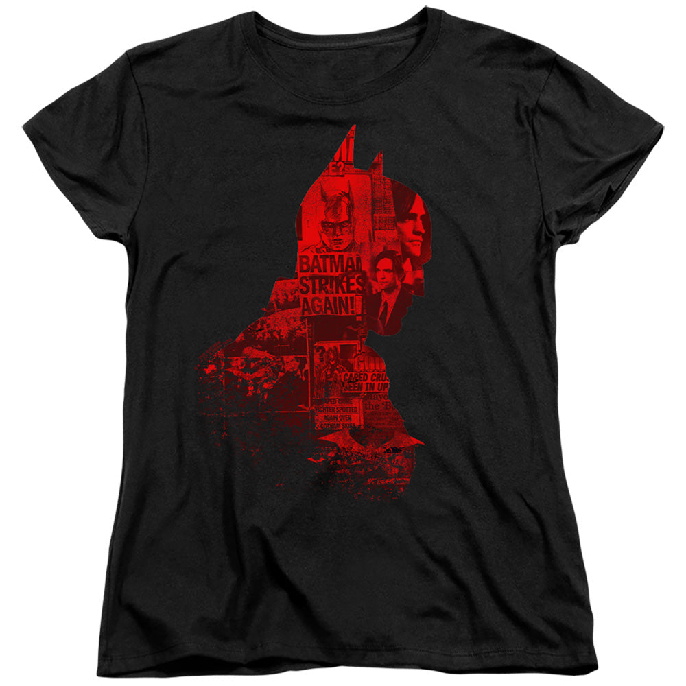 The Batman (2022) News Silhouette Licensed Women's T-Shirt Regular Fit SM-2X