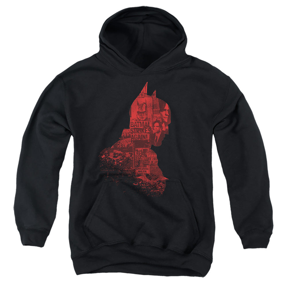 The Batman (2022) News Silhouette Licensed Youth Hoodie (Ages 8-12) SM-XL