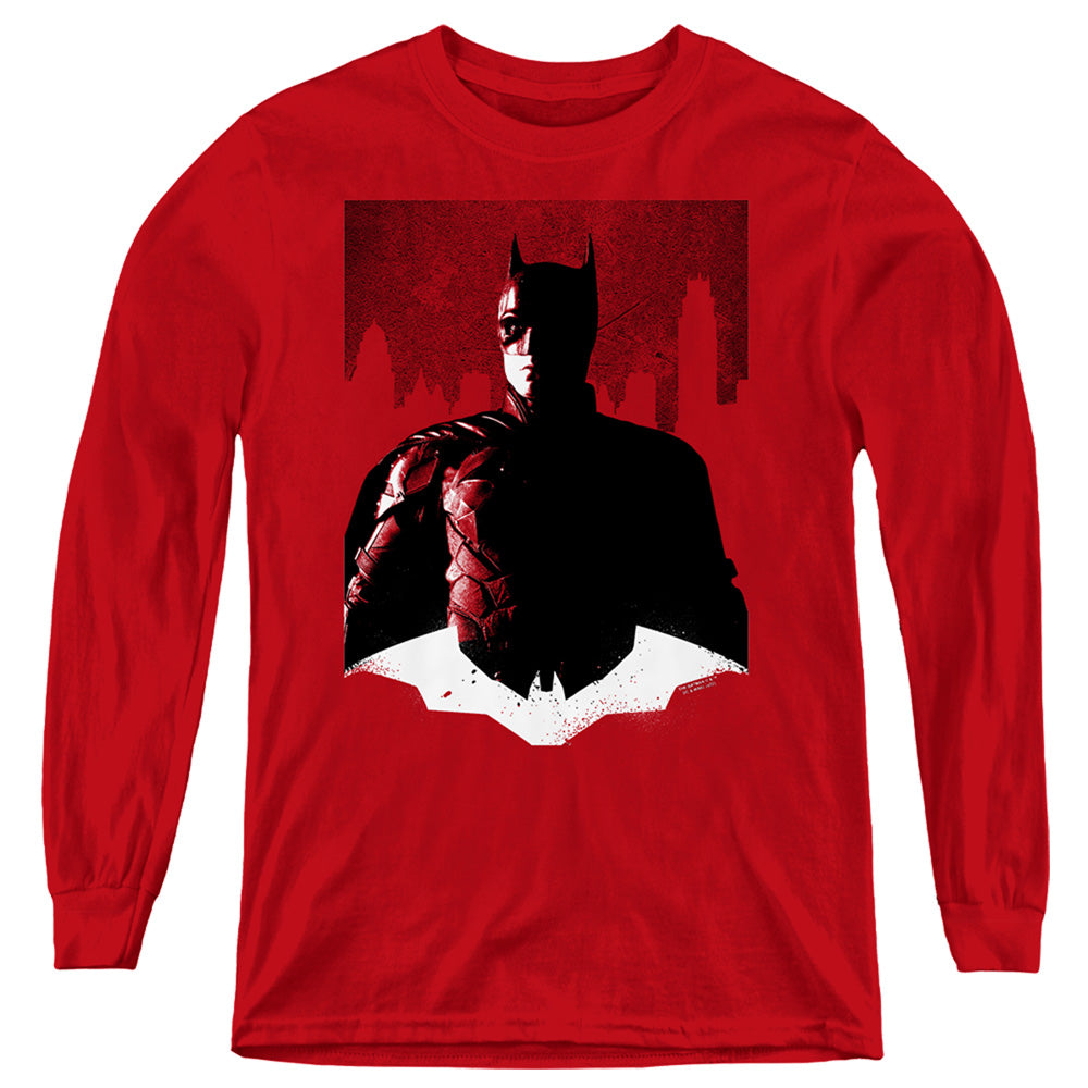 The Batman Noir Batman Licensed Youth Long Sleeve T-Shirt (Ages 8-12) SM-XL