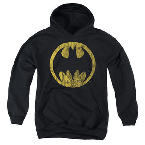 AN OFFCIALLY LICENSED BATMAN BATMAN CIRCLE YOUTH HOODIE BLACK