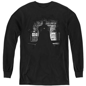 AN OFFCIALLY LICENSED BATMAN BATMAN DARK YOUTH LONG SLEEVE T-SHIRT BLACK