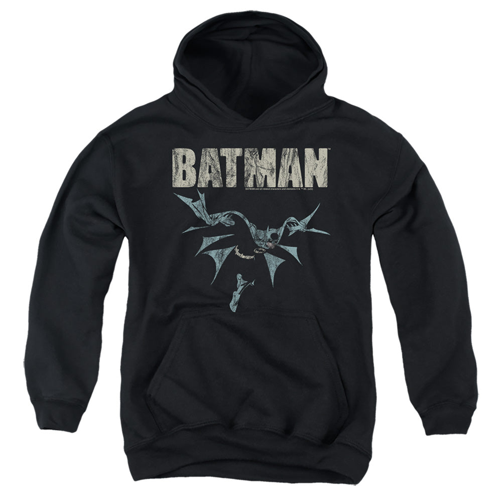 AN OFFCIALLY LICENSED BATMAN BATMAN GLIDE YOUTH HOODIE BLACK