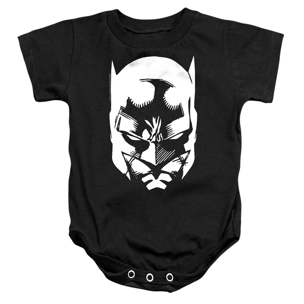 AN OFFCIALLY LICENSED BATMAN BATMAN LINES BABY BODYSUIT BLACK