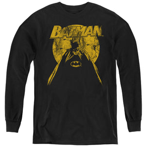 AN OFFCIALLY LICENSED BATMAN BATMAN NIGHTFALL 1 YOUTH LONG SLEEVE T-SHIRT BLACK