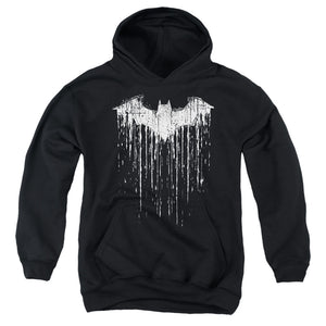AN OFFCIALLY LICENSED BATMAN BATMAN PAINT 1 YOUTH HOODIE BLACK