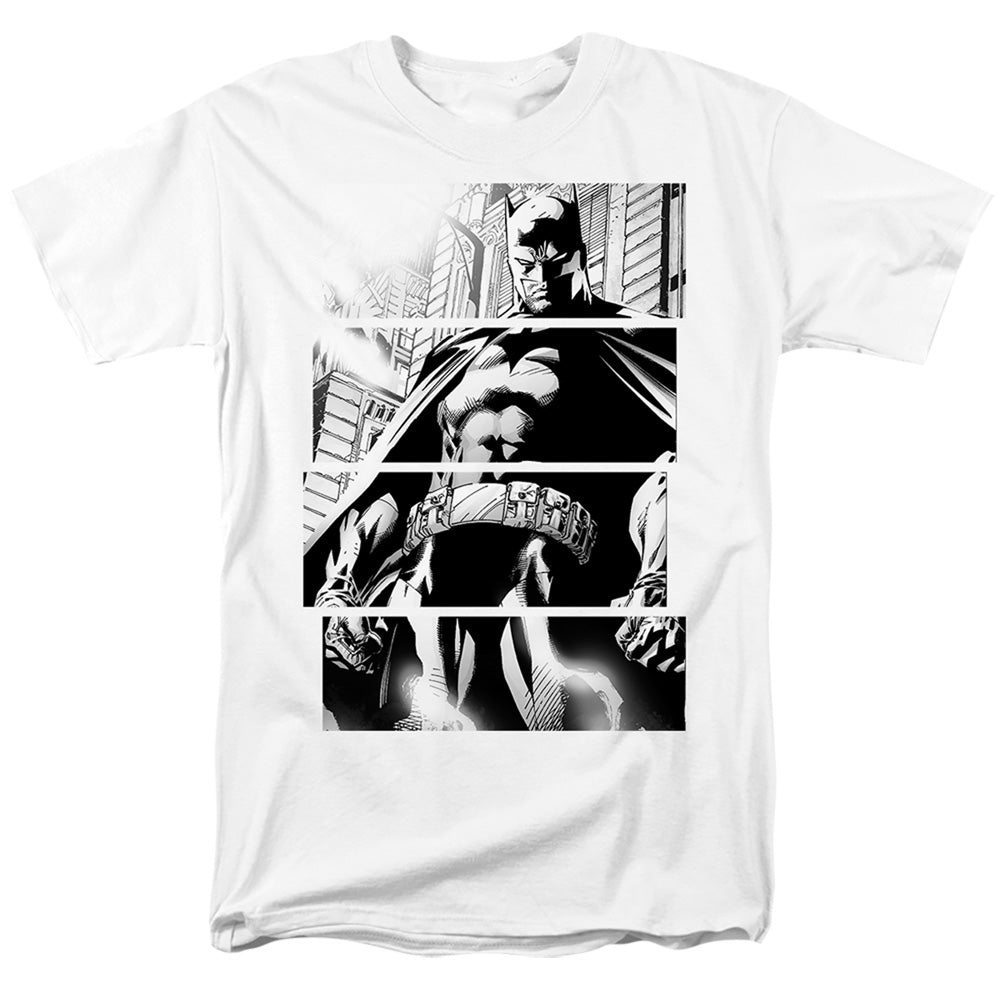 AN OFFCIALLY LICENSED BATMAN PANELS MEN'S REGULAR FIT T-SHIRT WHITE