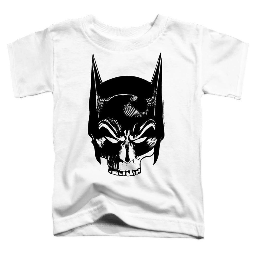 Batman Skull On White Licensed Toddler T-Shirt SM-LG