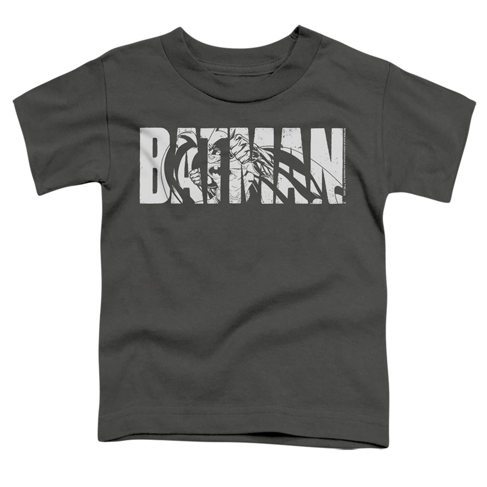 Batman Text On Gray Licensed Toddler T-Shirt SM-LG