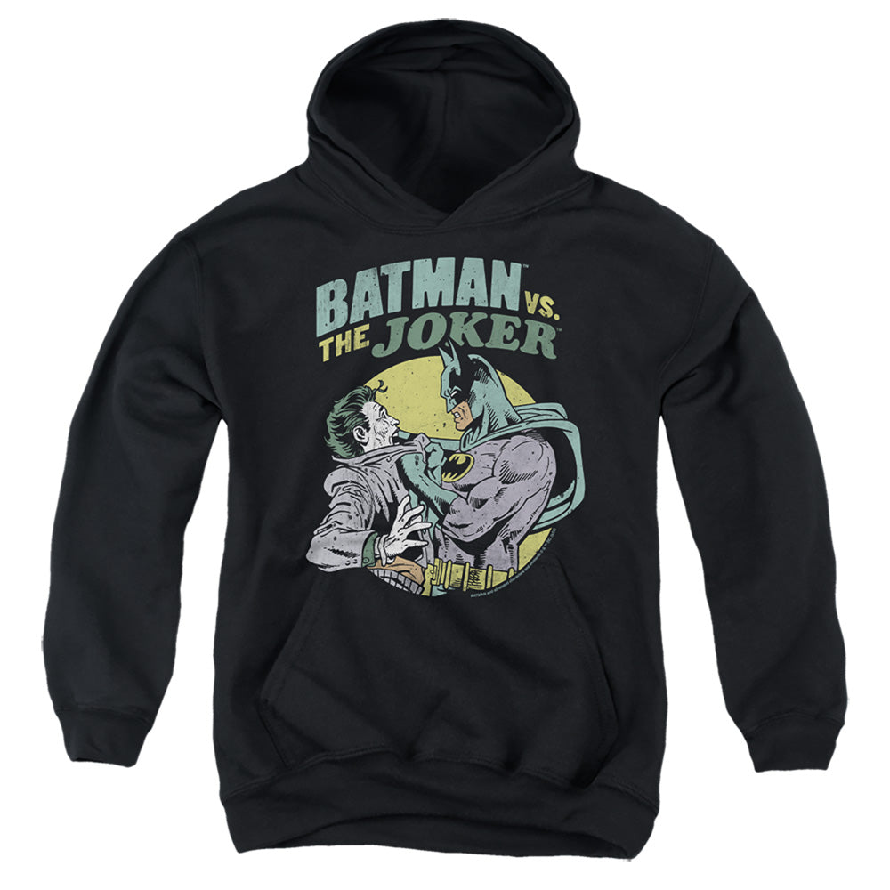 AN OFFCIALLY LICENSED BATMAN BATMAN VS JOKER 3 YOUTH HOODIE BLACK