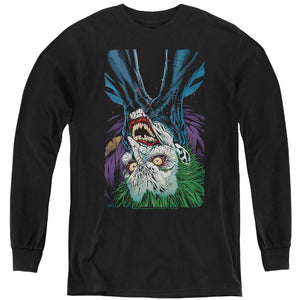 AN OFFCIALLY LICENSED BATMAN CHOKED YOUTH LONG SLEEVE T-SHIRT BLACK