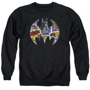 AN OFFCIALLY LICENSED BATMAN COMIC BAT ADULT UNISEX CREWNECK SWEATSHIRT BLACK