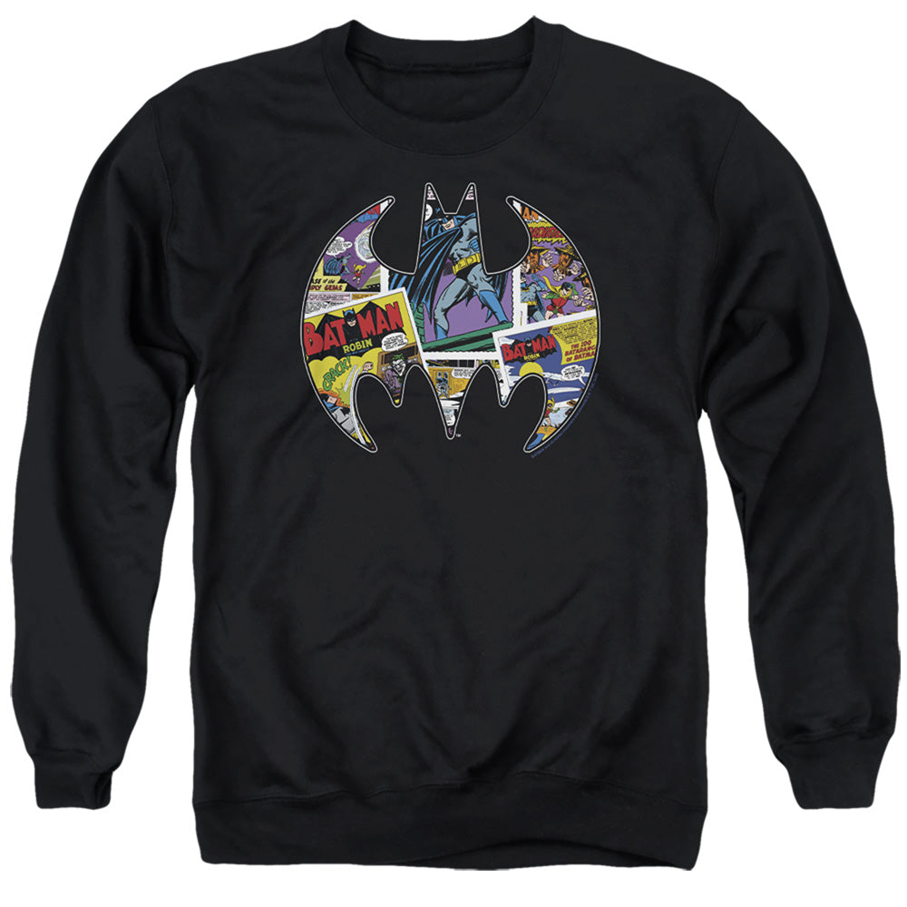 AN OFFCIALLY LICENSED BATMAN COMIC BAT ADULT UNISEX CREWNECK SWEATSHIRT BLACK
