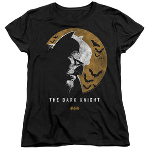 AN OFFCIALLY LICENSED BATMAN DARK KNIGHT MOON WOMEN'S REGULAR FIT T-SHIRT BLACK