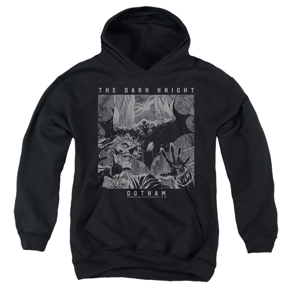 AN OFFCIALLY LICENSED BATMAN GOTHAM KNIGHT YOUTH HOODIE BLACK