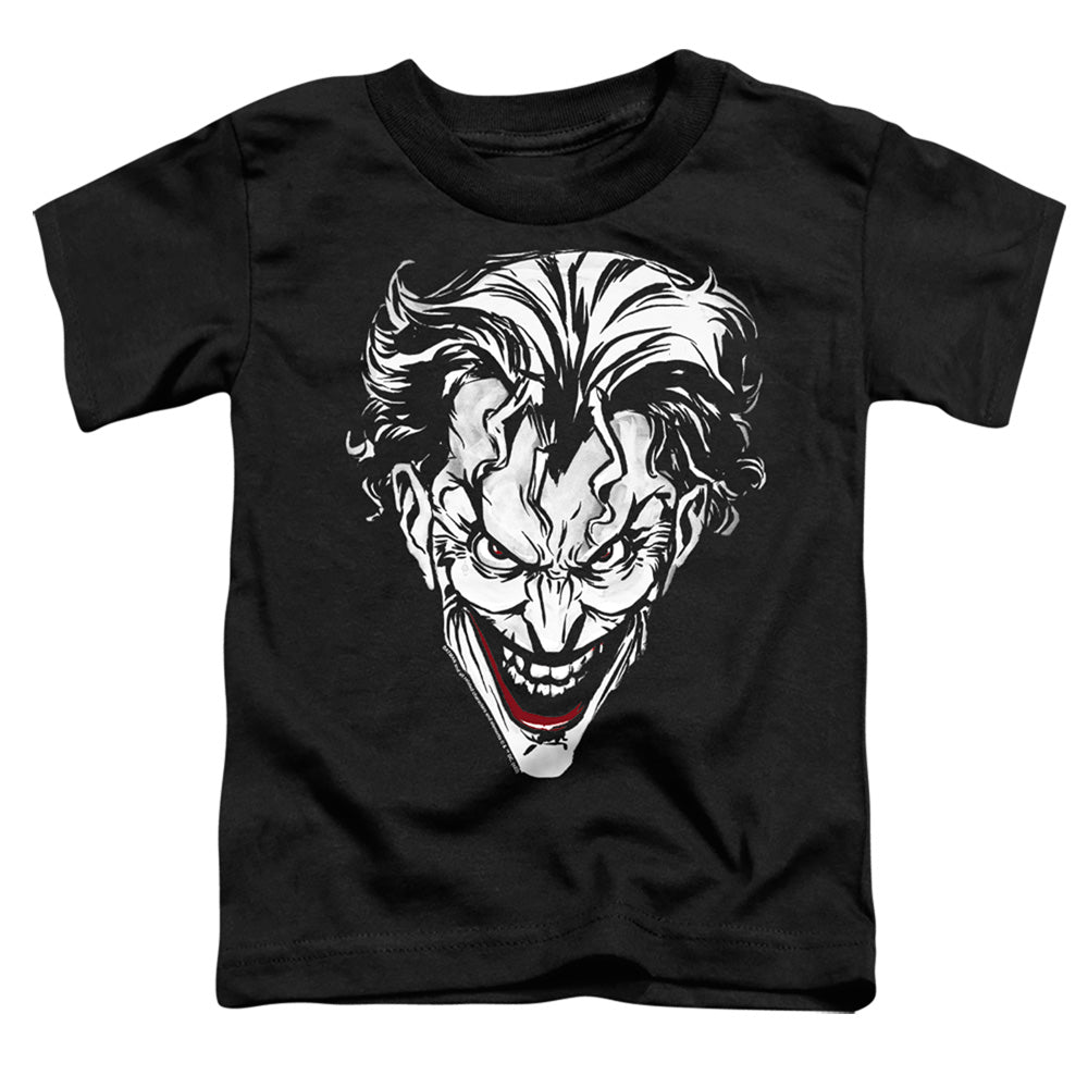 Batman Joker Red On Black Licensed Toddler T-Shirt SM-LG
