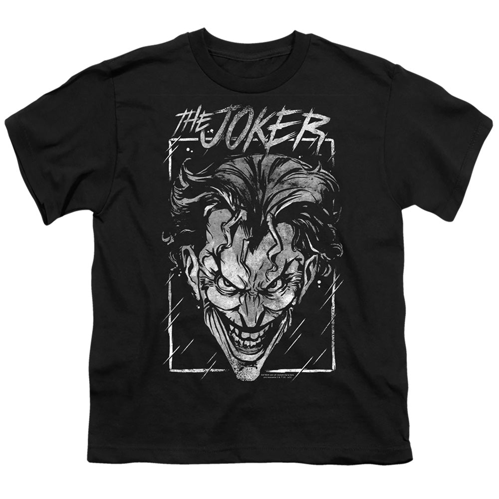 Batman Joker Storm On Black Licensed Kid's T-Shirt (Ages 4-7) SM-XL