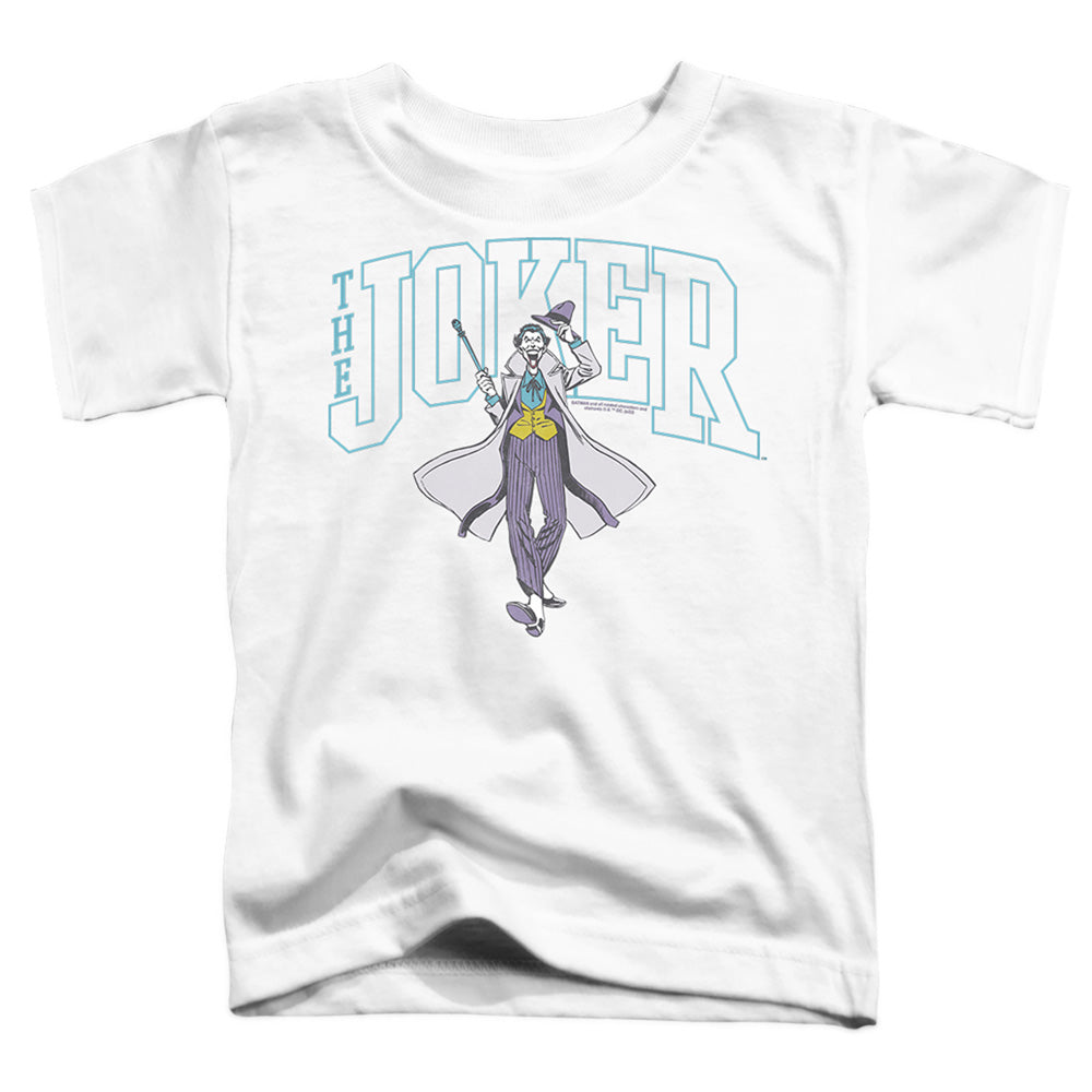 Batman Joker Varsity On White Licensed Toddler T-Shirt SM-LG