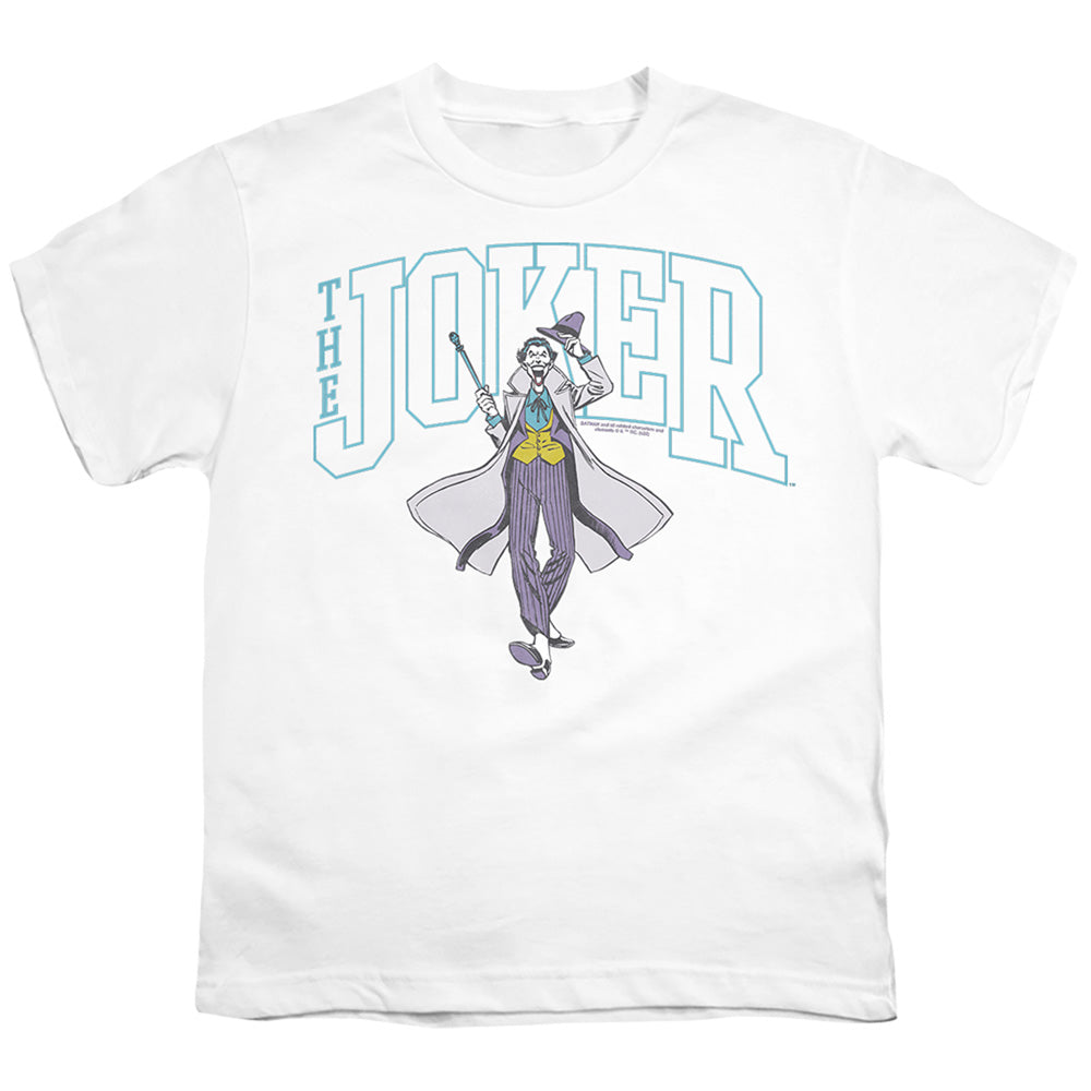 Batman Joker Varsity On White Licensed Kid's T-Shirt (Ages 4-7) SM-XL