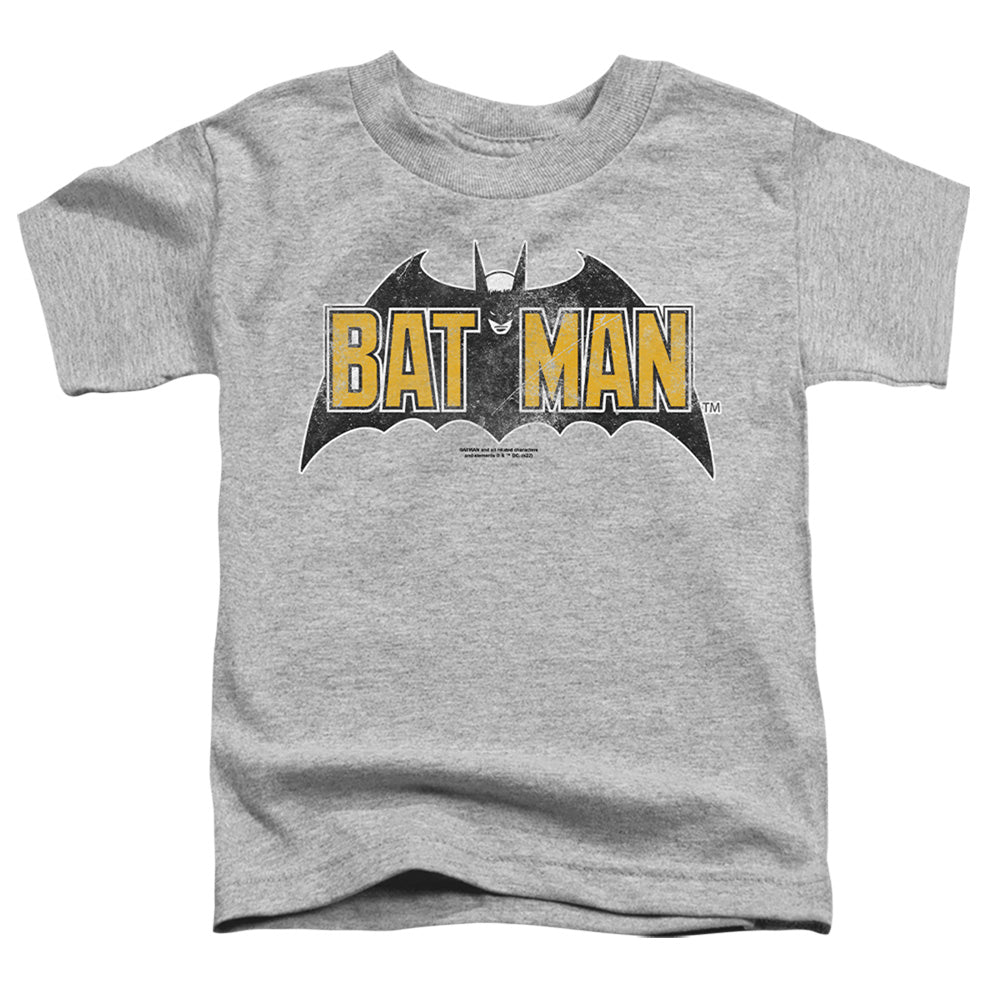 Batman Vintage Bat Logo On Gray Licensed Toddler T-Shirt SM-LG