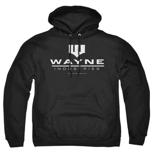 AN OFFCIALLY LICENSED BATMAN WAYNE LOGO ON BLACK ADULT UNISEX PULLOVER HOODIE BLACK