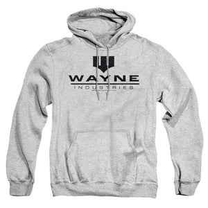 AN OFFCIALLY LICENSED BATMAN WAYNE INDUSTRIES ADULT UNISEX PULLOVER HOODIE ATHLETIC HEATHER