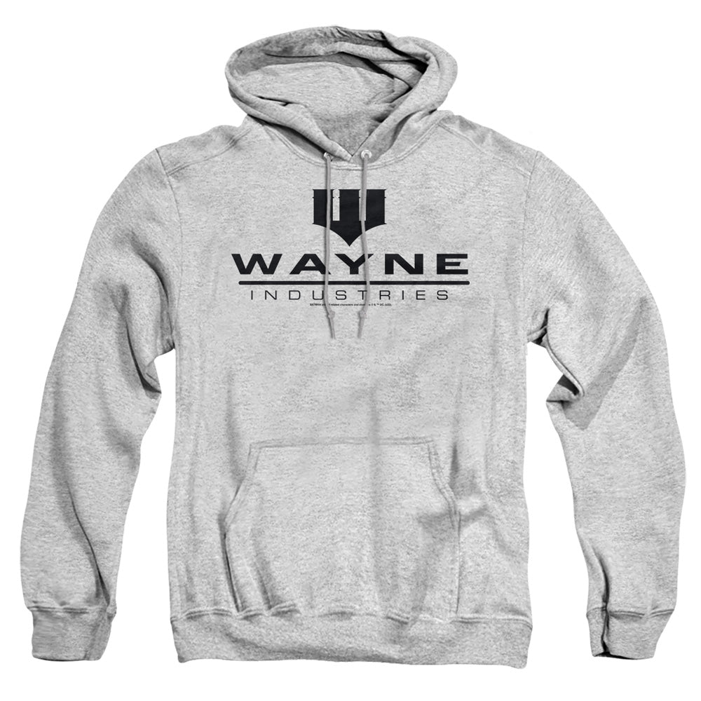 AN OFFCIALLY LICENSED BATMAN WAYNE INDUSTRIES ADULT UNISEX PULLOVER HOODIE ATHLETIC HEATHER