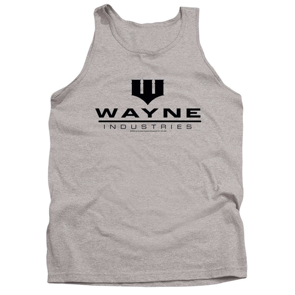 AN OFFCIALLY LICENSED BATMAN WAYNE INDUSTRIES ADULT UNISEX TANK TOP ATHLETIC HEATHER