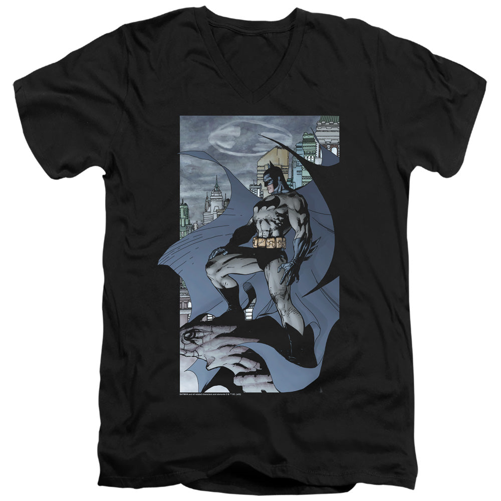 AN OFFCIALLY LICENSED BATMAN THIS IS MY CITY MEN'S V-NECK T-SHIRT BLACK