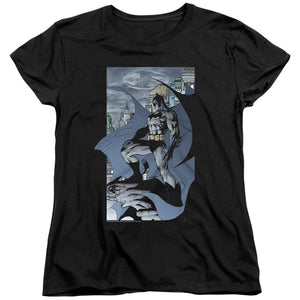 AN OFFCIALLY LICENSED BATMAN THIS IS MY CITY WOMEN'S REGULAR FIT T-SHIRT BLACK