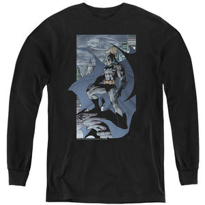 AN OFFCIALLY LICENSED BATMAN THIS IS MY CITY YOUTH LONG SLEEVE T-SHIRT BLACK