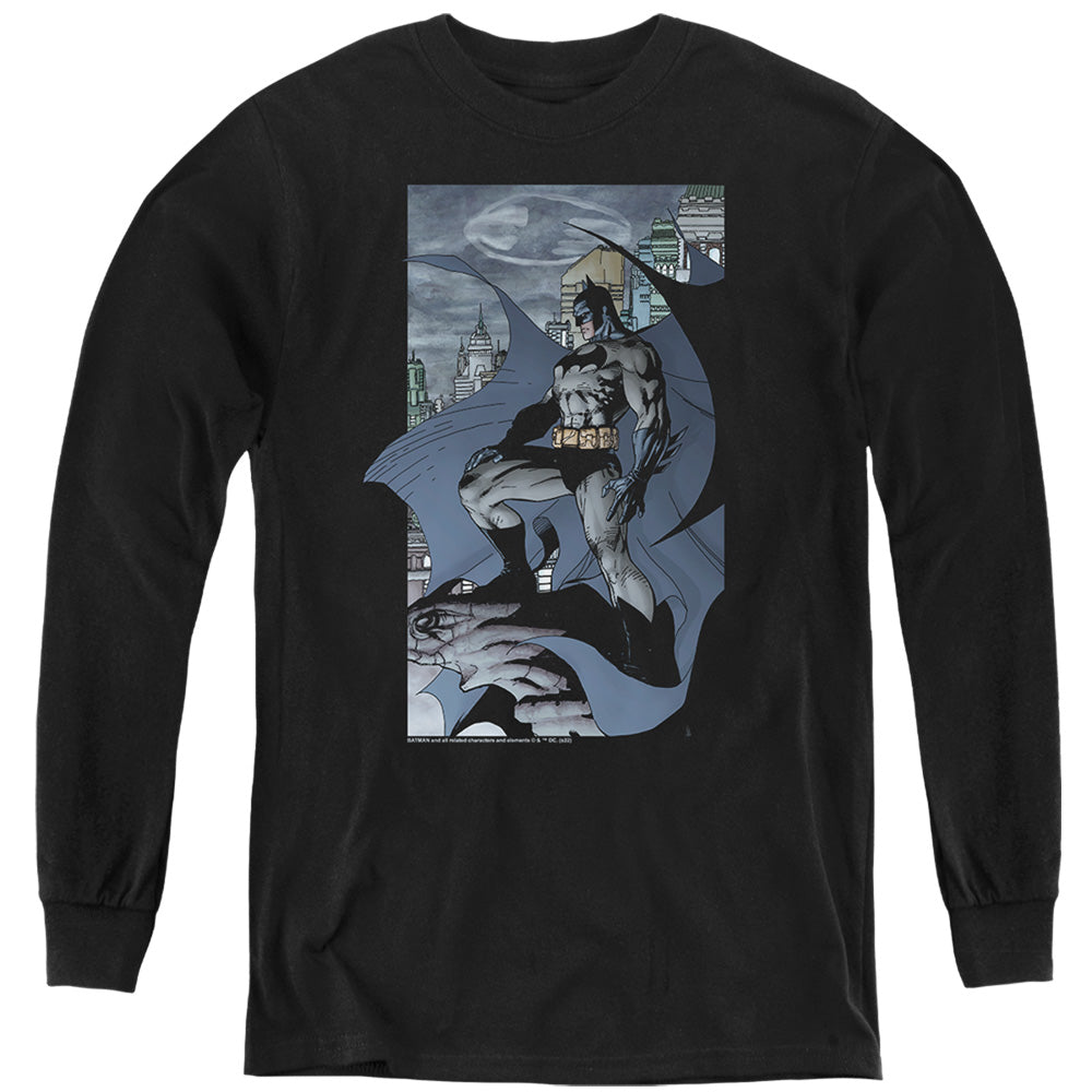 AN OFFCIALLY LICENSED BATMAN THIS IS MY CITY YOUTH LONG SLEEVE T-SHIRT BLACK