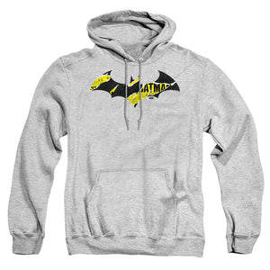 AN OFFCIALLY LICENSED BATMAN BATMAN TORN GOTHAM LOGO ADULT UNISEX PULLOVER HOODIE ATHLETIC HEATHER